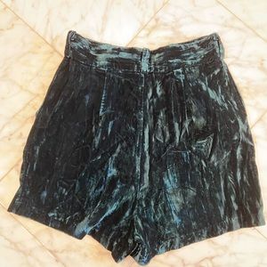 Betsey Johnson vintage green emerald velvet shorts